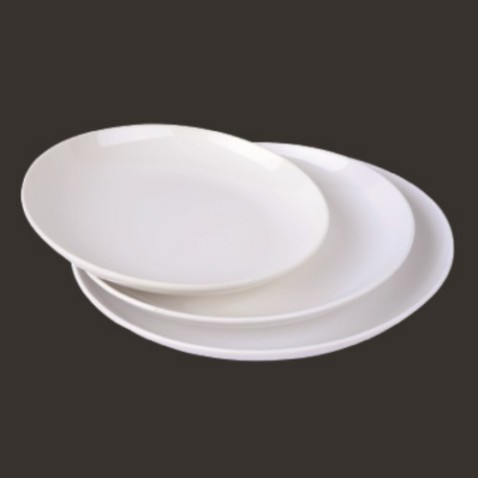 Platos irrompibles de melamina blanca para Navidad