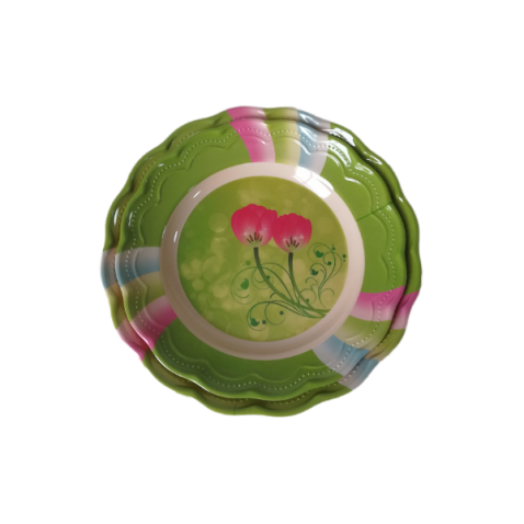 Vajilla de melamina con diseño floral vintage de 16 piezas