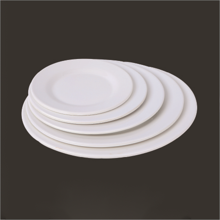 Set Piring Makan Melamin Putih Mewah