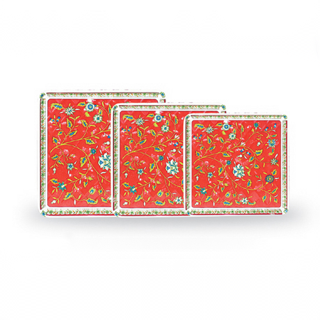 Platos de melamina con estilo para fiestas navideñas