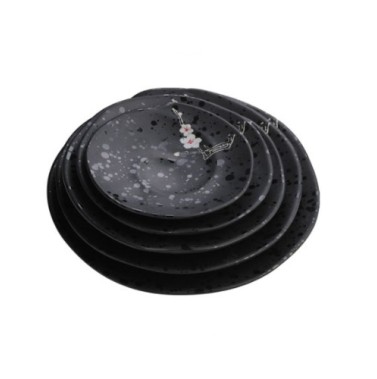 Vajilla de melamina negra para restaurantes