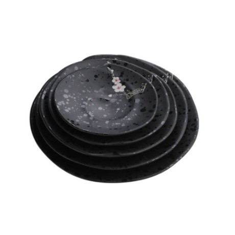 Vajilla de melamina negra para restaurantes