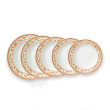 Serie de platos llanos de melamina ecológicos