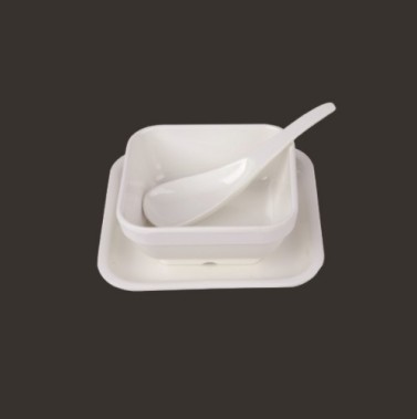 Cuencos de melamina cuadrados y rectangulares