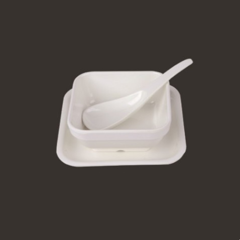 Cuencos de melamina cuadrados y rectangulares