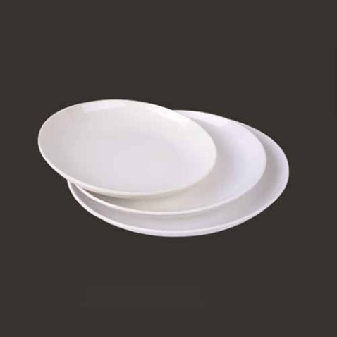 Set Piring Makan Melamin Putih Mewah