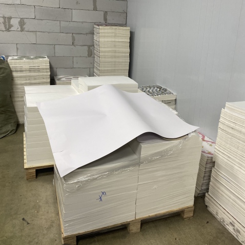 Papel de calcomanía de melamina blanca