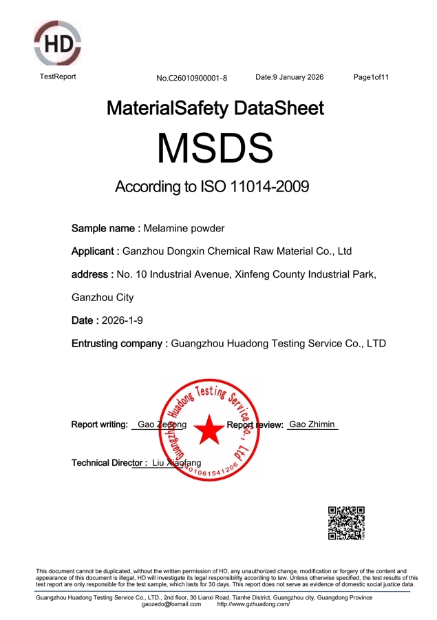 MSDS Melamine Powder