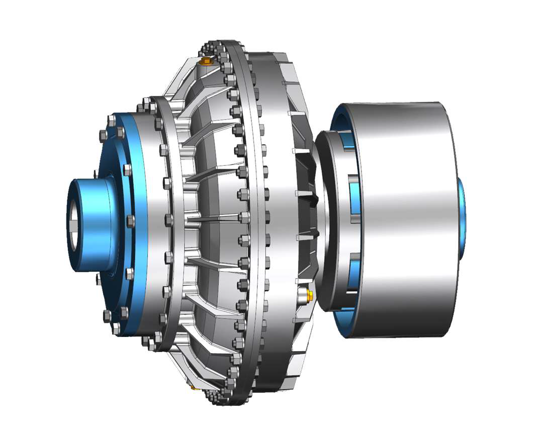 hydraulic coupling with brake wheel