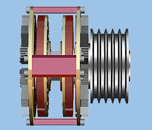 The Torque Limiting Magnetic coupling With Pulley