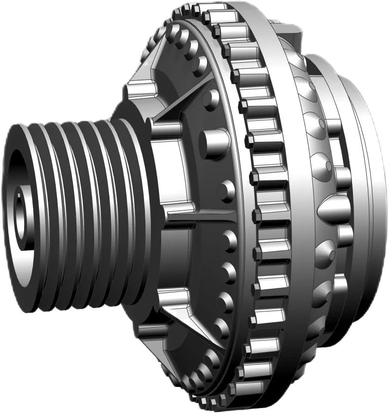Fluid Coupling with pulley