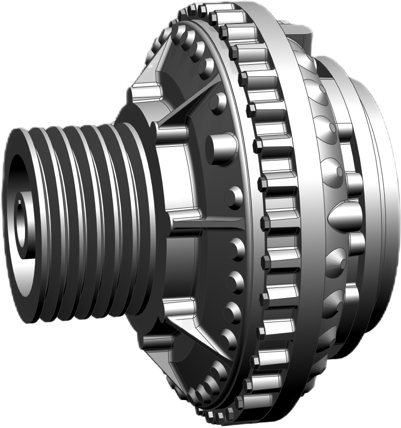 Fluid Coupling with pulley