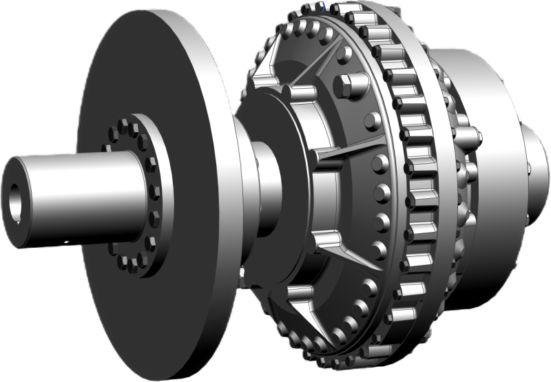 Fluid Coupling with Brake Disc