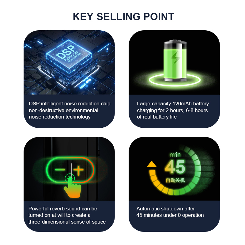 Mini professzionális vezeték nélküli mikrofon