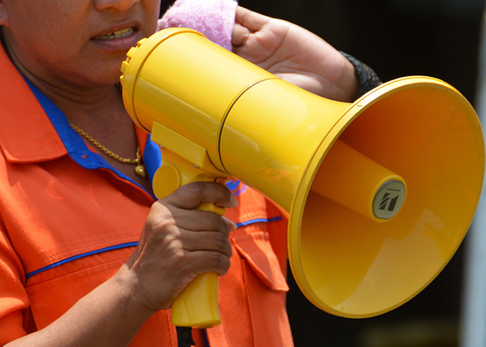 china orange megaphone