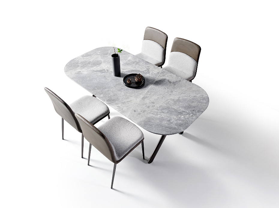 Grey marble dining table