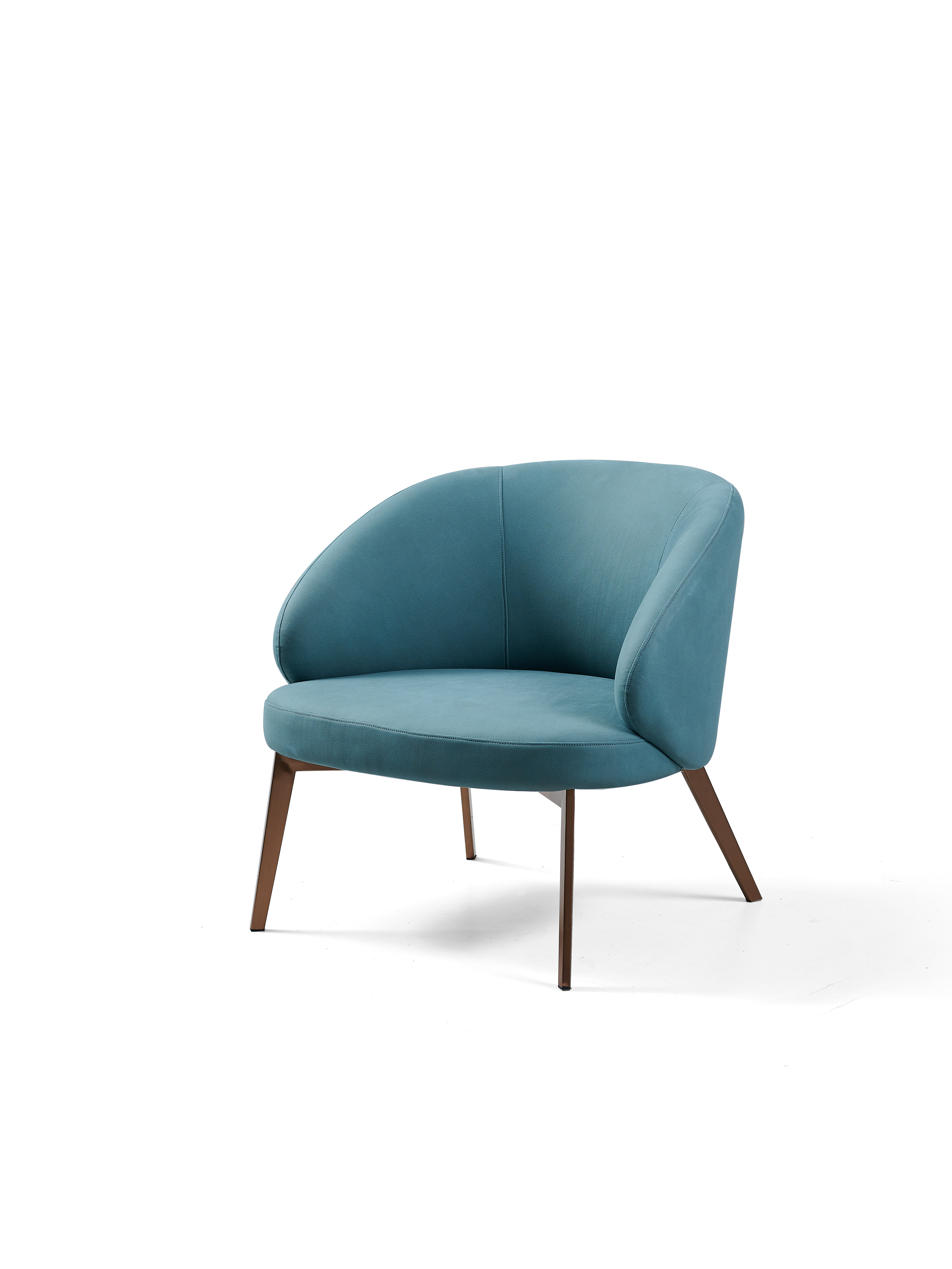 Lake blue low leisure chair