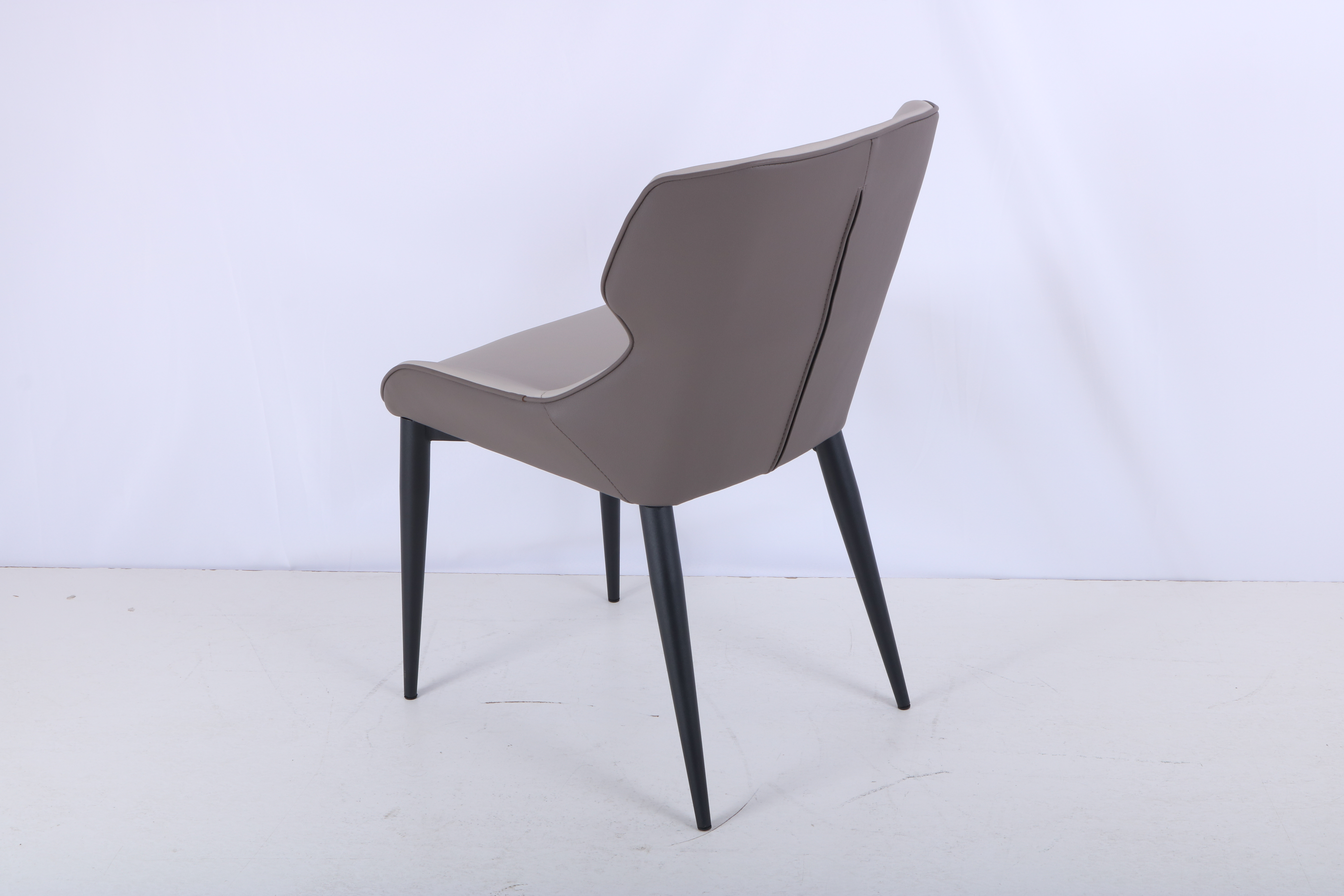 Light grey PU dining chair