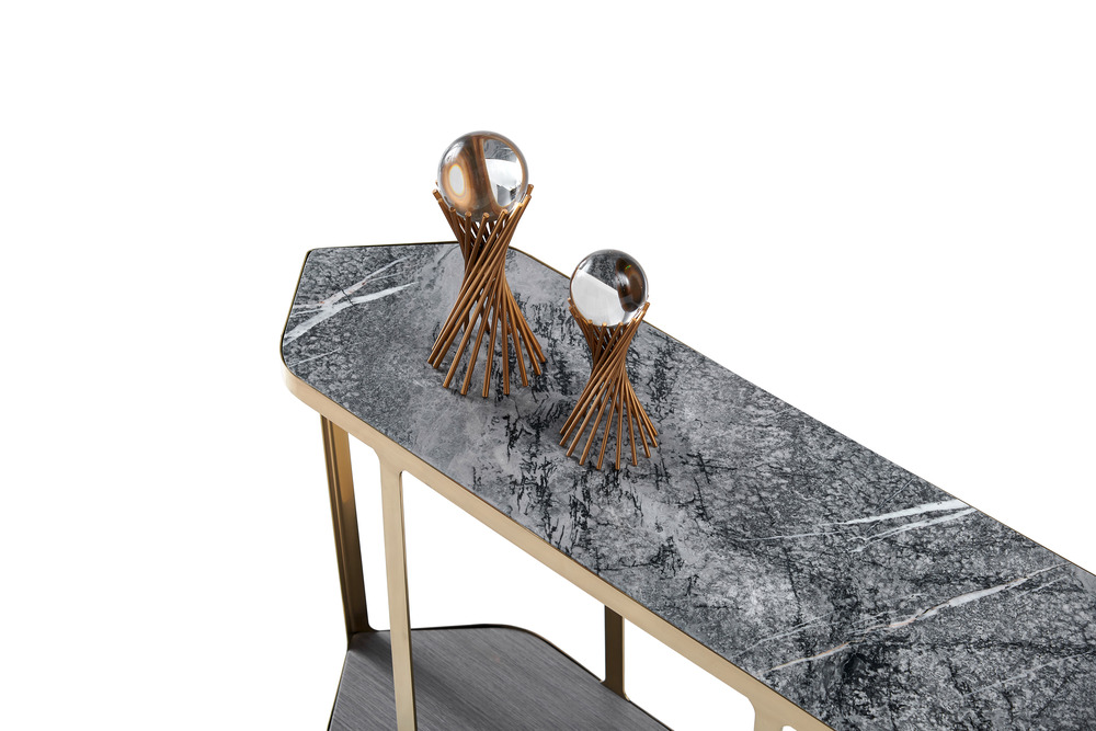 Grey marble console