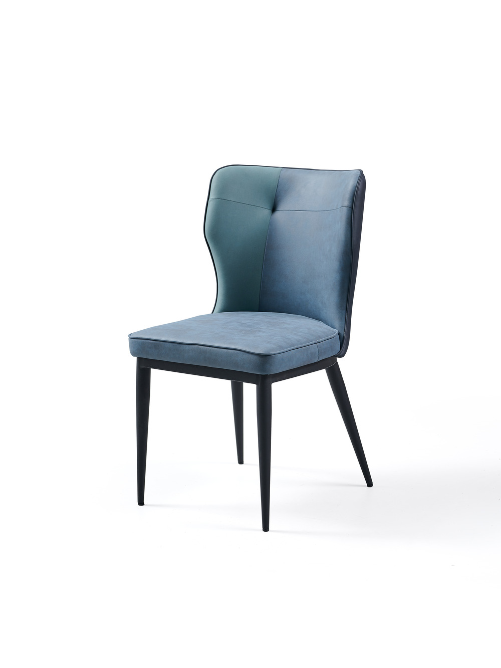 Blue PU dining chair