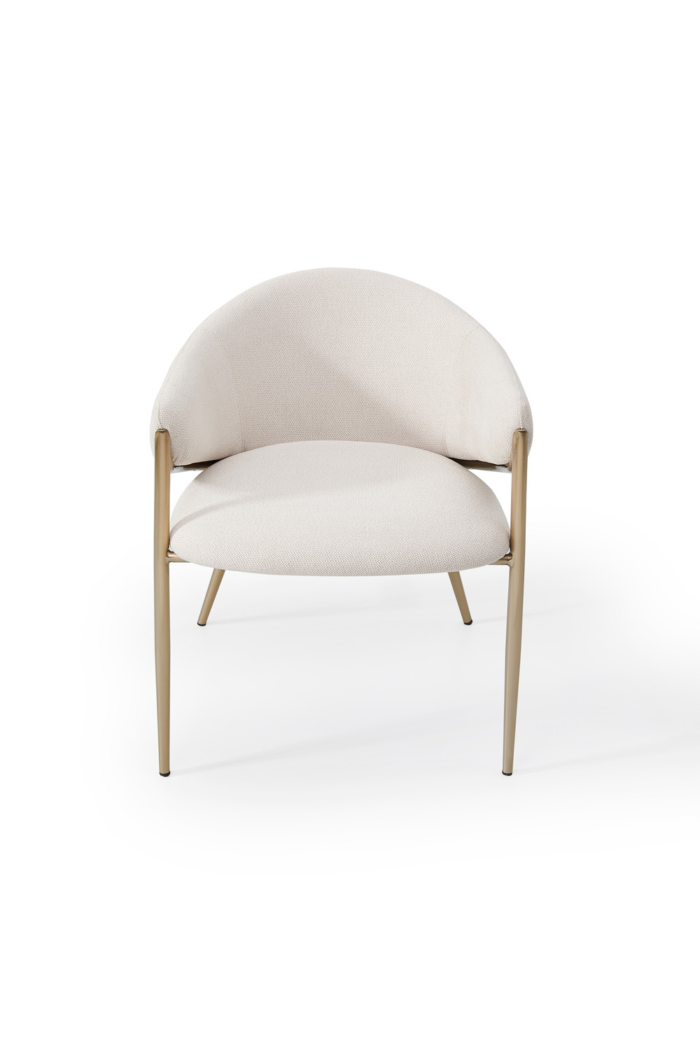 Beige fabric dining chair