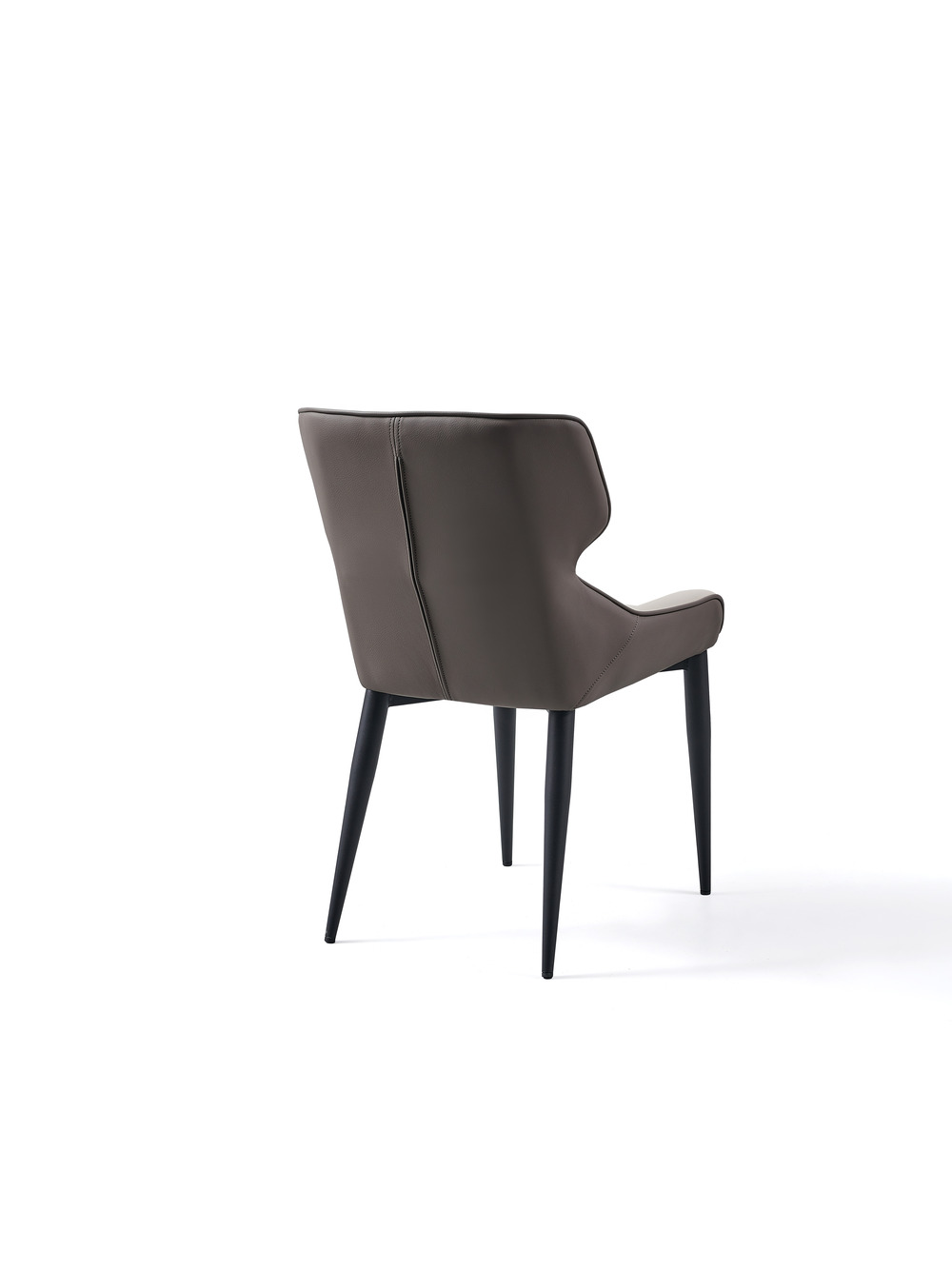 Blue and dark grey PU dining chair