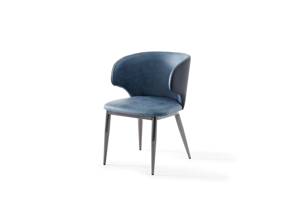 Waterproof blue fabric dining chair