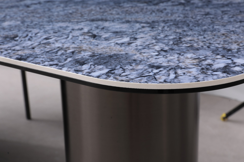 Blue top dining table