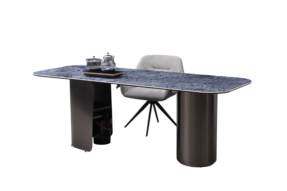 Dining table blue ceramic top