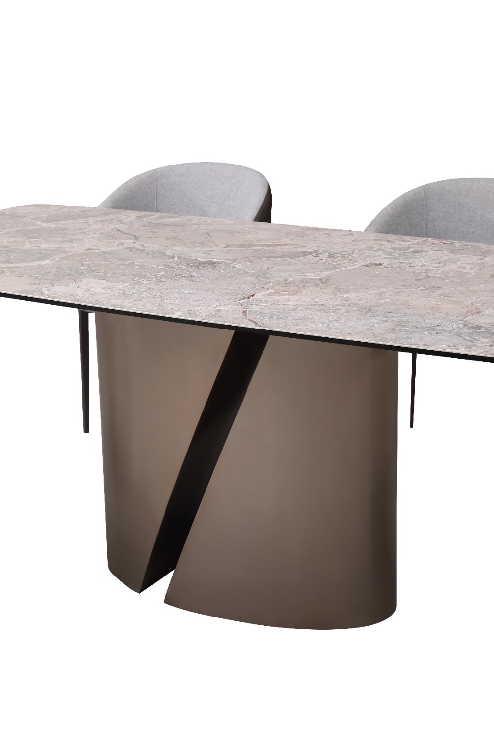 Light grey dining table