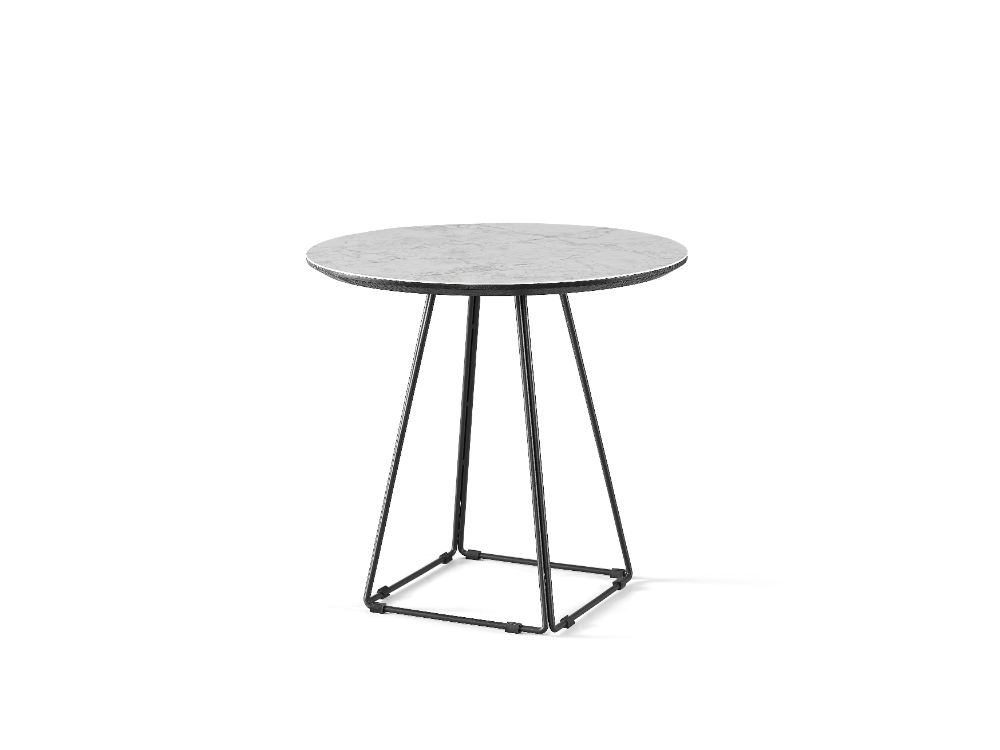 Round grey marble negotiating table