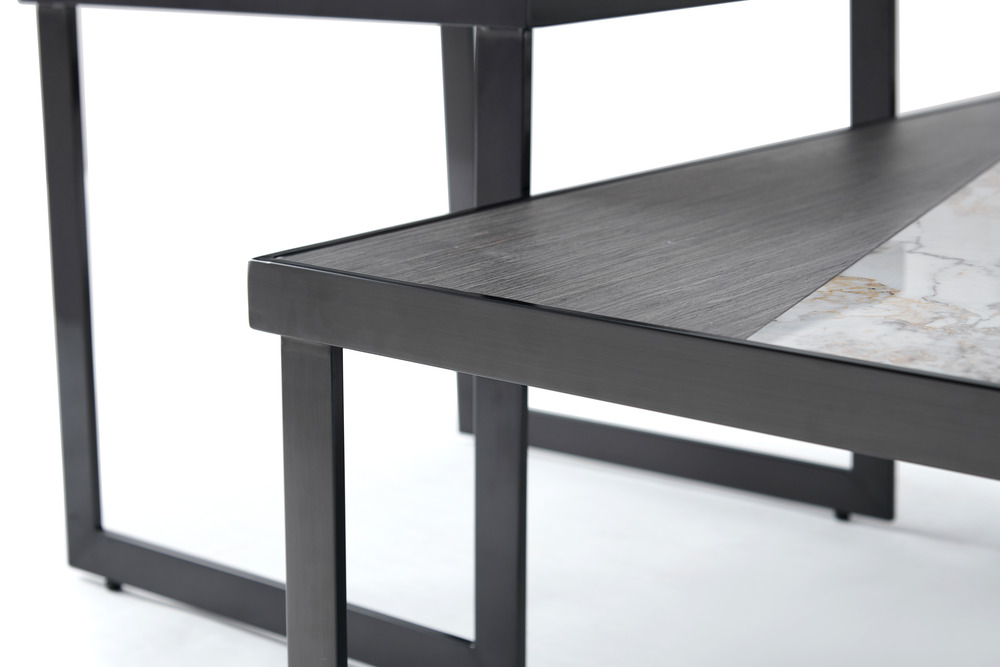 Grey ceramic top coffee table