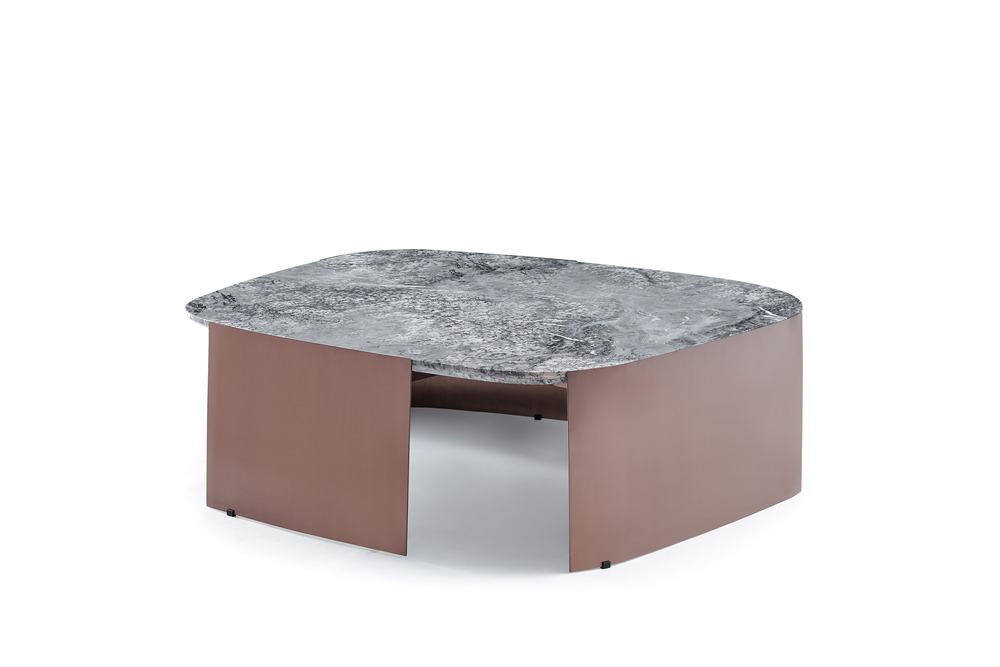 Black grey marble coffee table