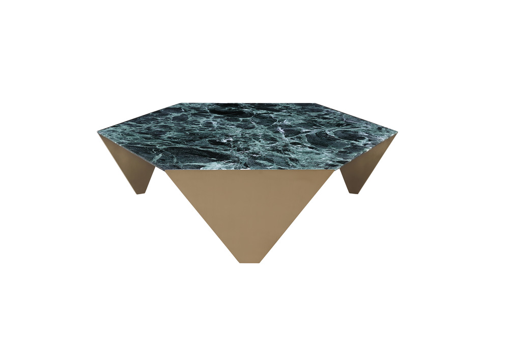 Green marble coffee table