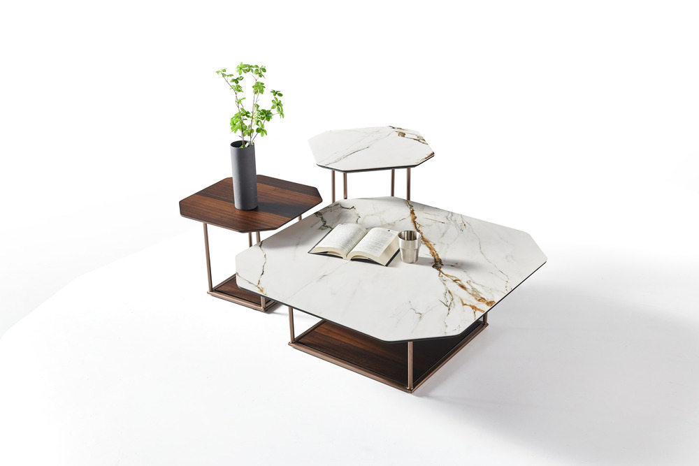 White ceramic coffee table