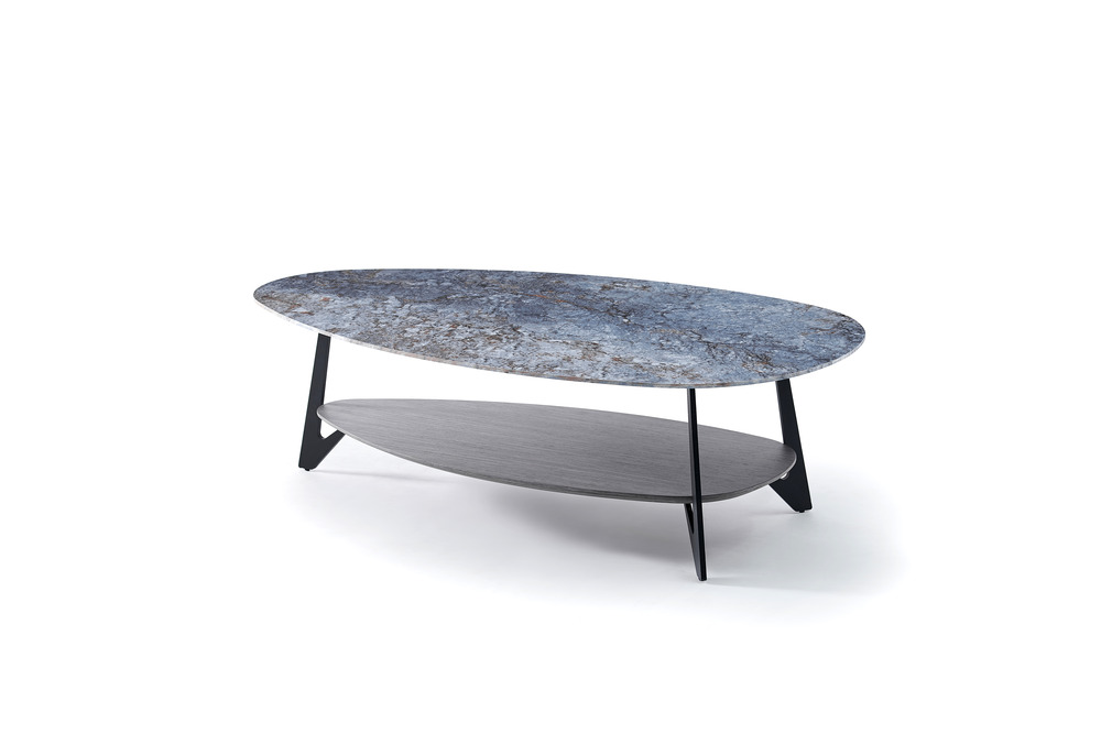 Blue ceramic coffee table