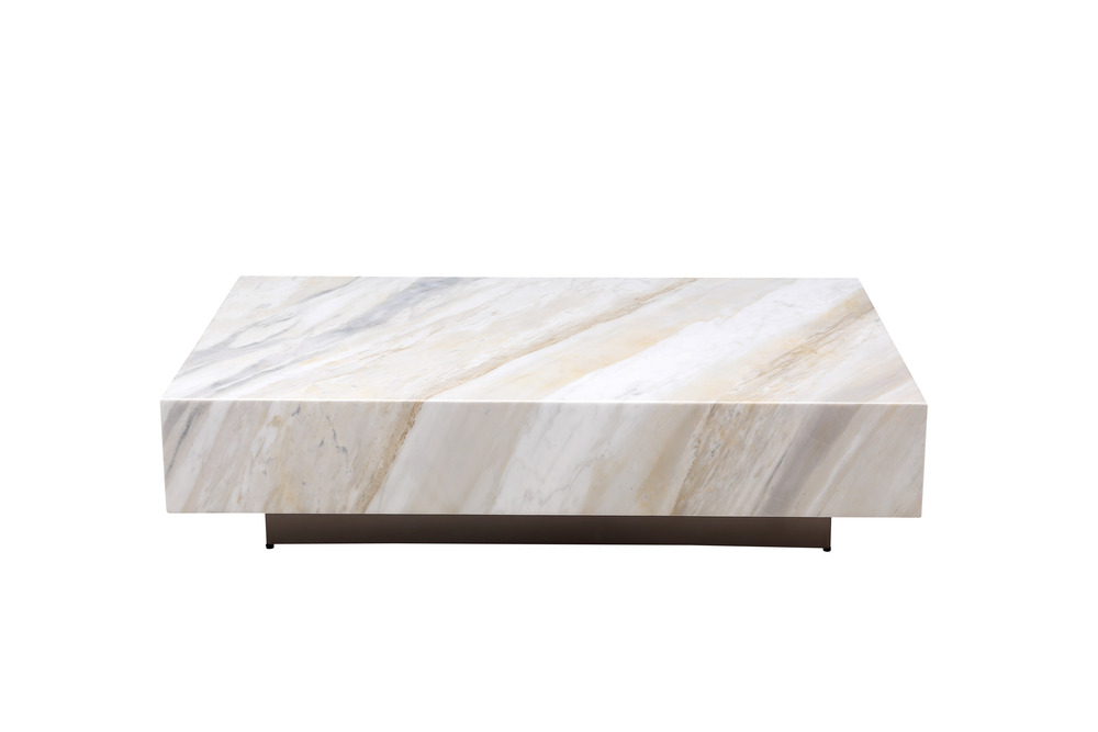 Long marble coffee table