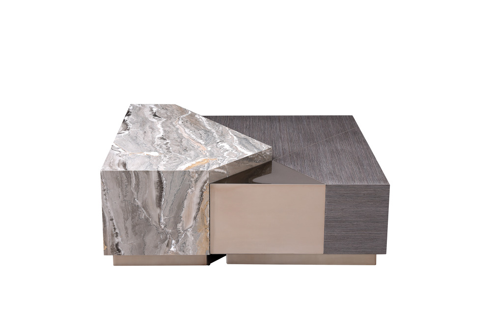 Carrara white marble coffee table