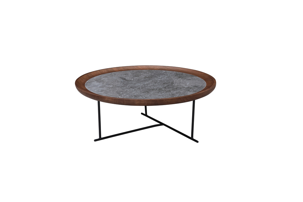 Round ceramic top coffee table