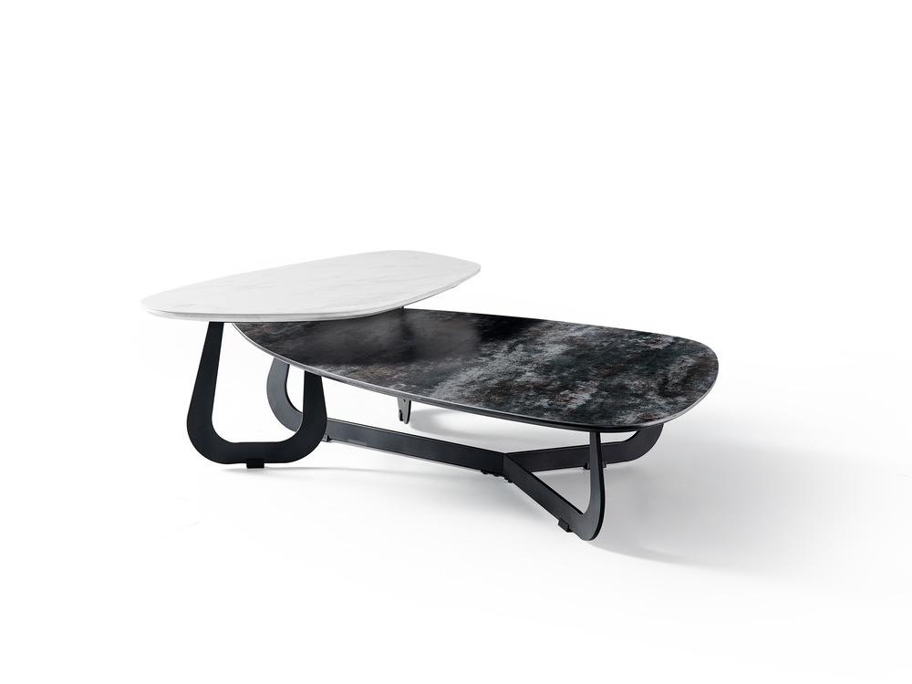 Black and white ceramic coffee table