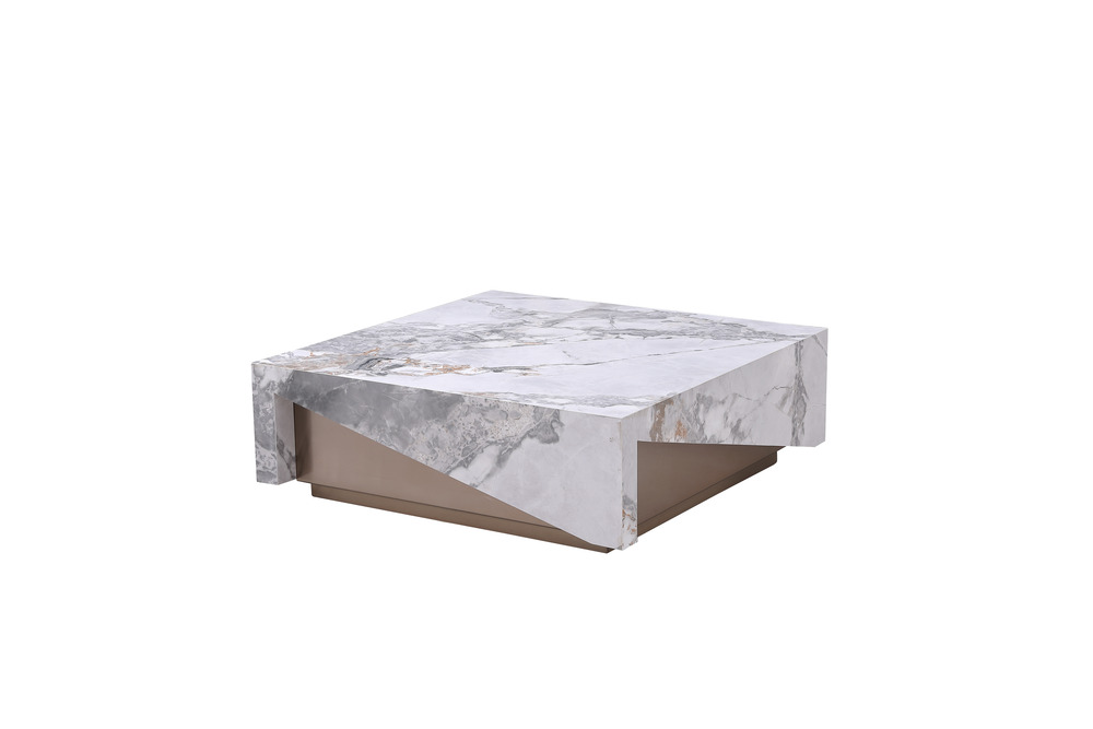 White grey ceramic coffee table