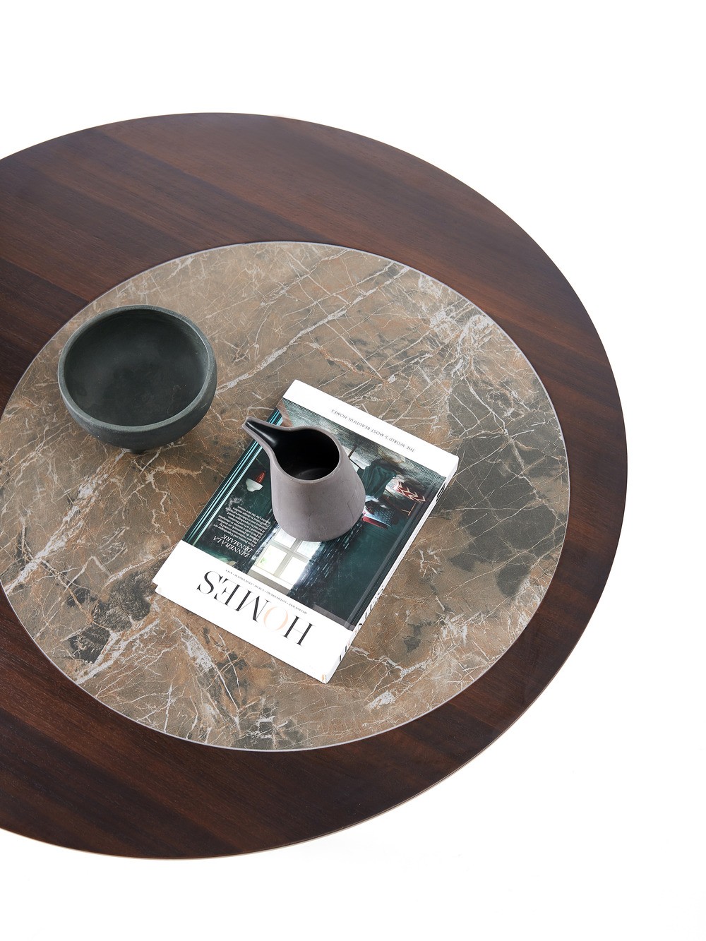 small round MDF coffee table