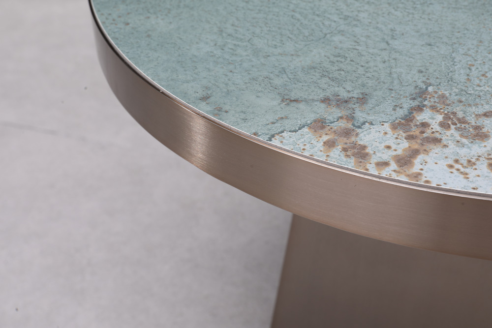 Round ceramic top end table