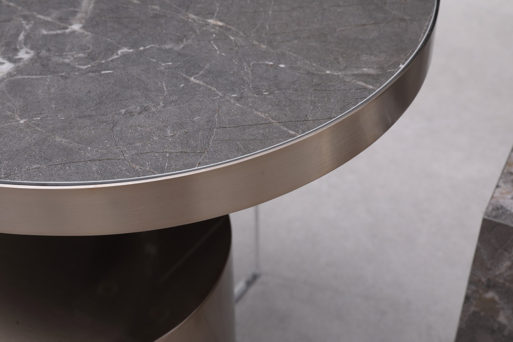 Round with acrylic base end table