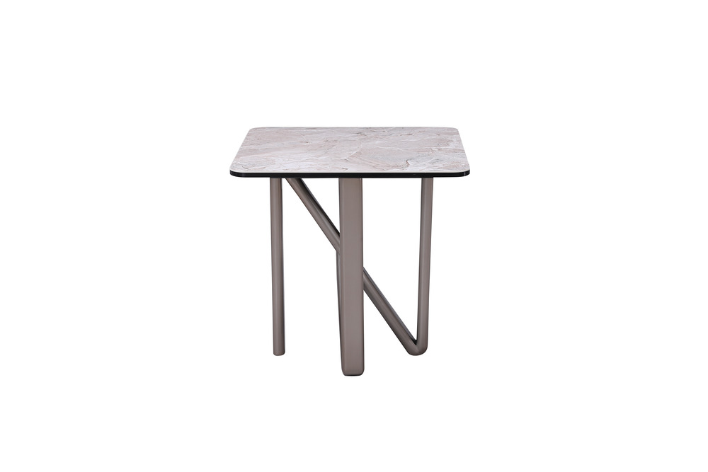 Square ceramic end table