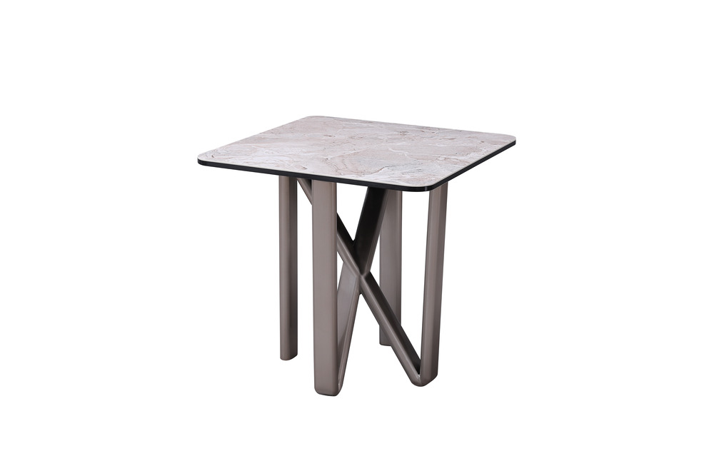 Ceramic top end table high