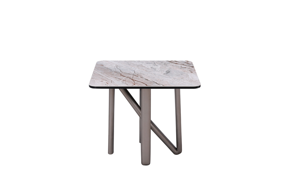 Ceramic top end table low