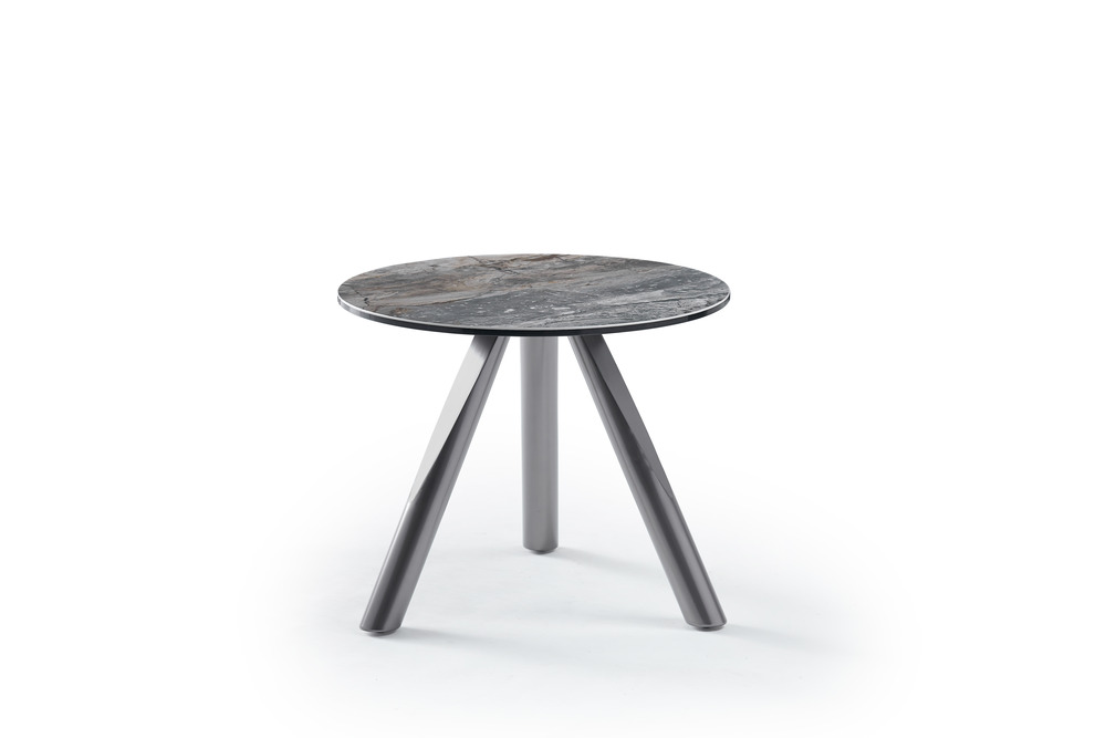 Round imported ceramic end table