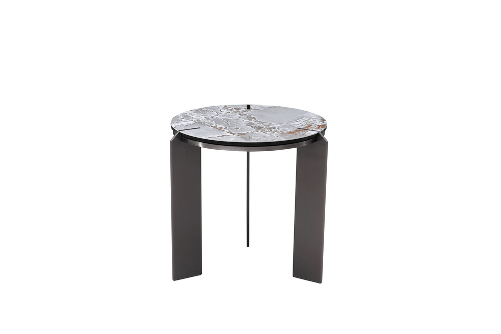 Grey steel high end table