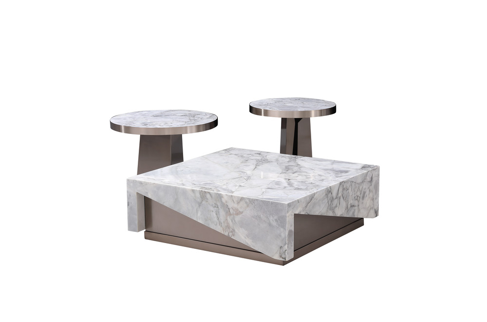 White gold end table